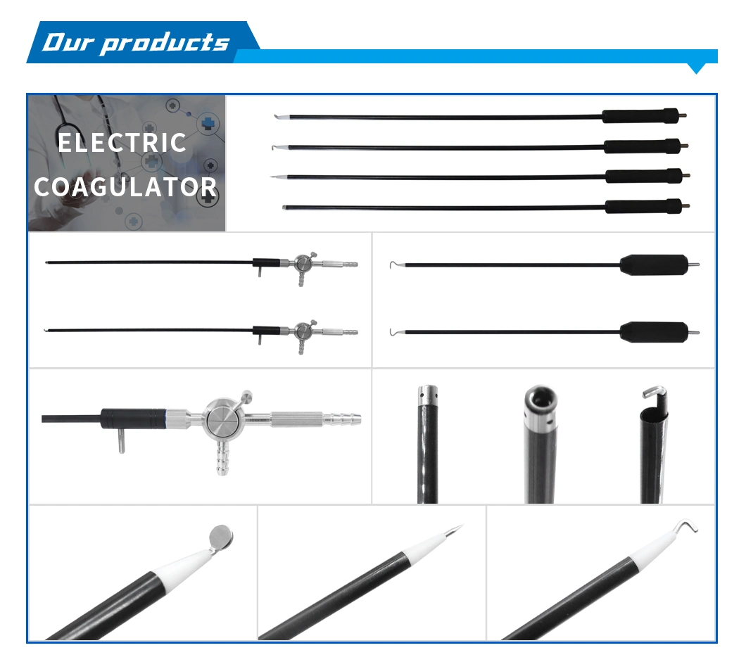 Best Sales Laparoscopic Medical Surgical Instruments of Hf Monopolar Electrode Electric Coagulator L Hook Electrode. Electric Coagulator J Spud Knife