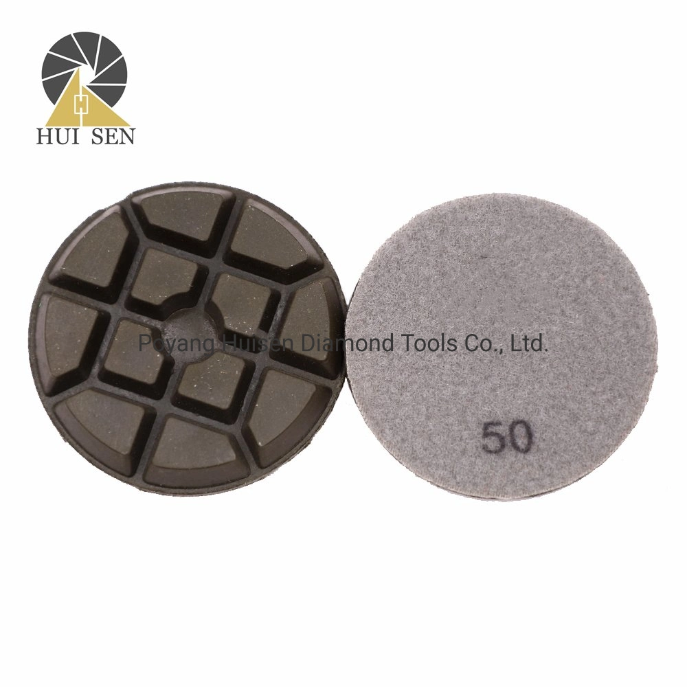 100mm Dry Resin Diamond Polishing Pads Grinding Disc for Marble Ground Stone Floor Granite Tile Countertop Factory