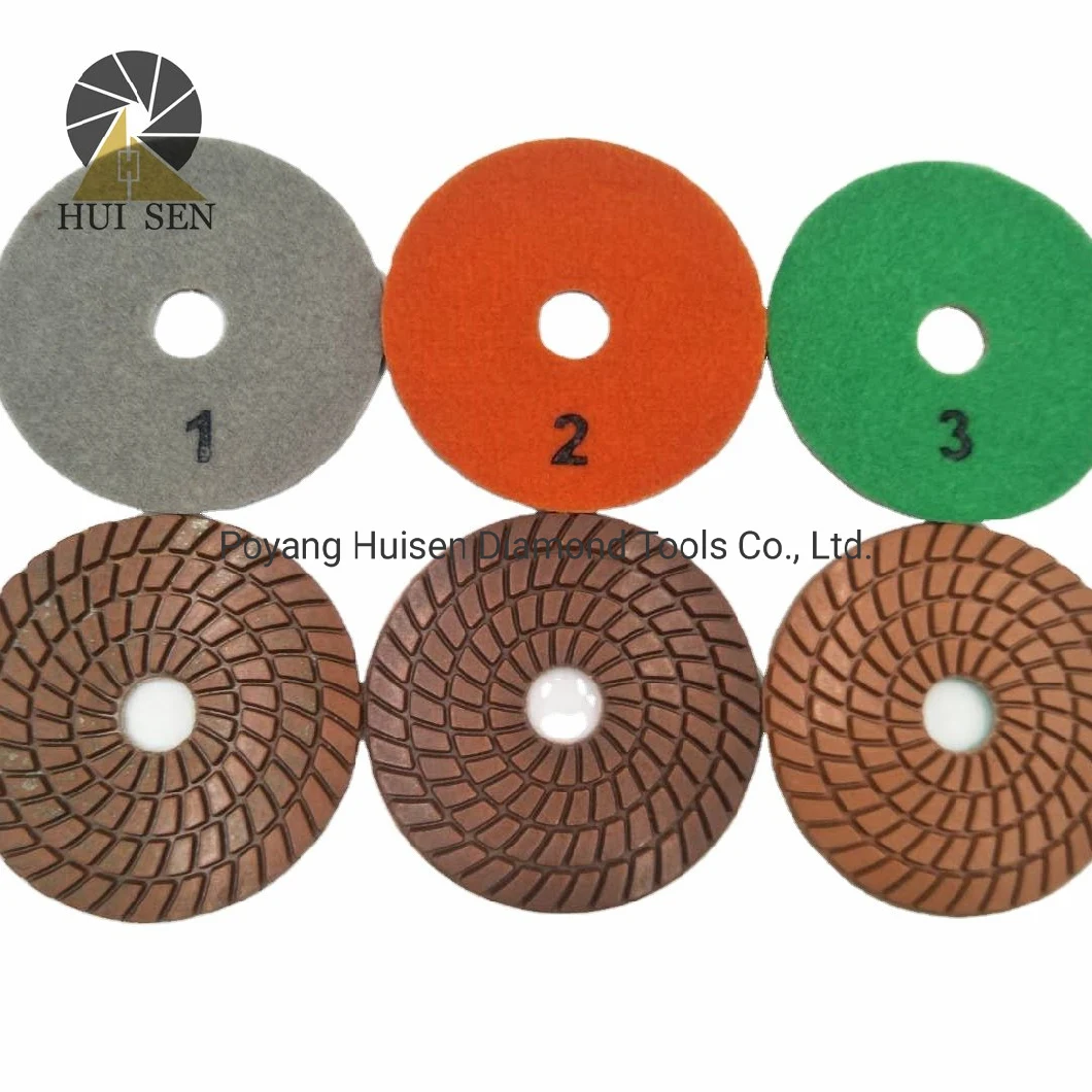 100mm Dry Resin Diamond Polishing Pads Grinding Disc for Marble Ground Stone Floor Granite Tile Countertop Factory