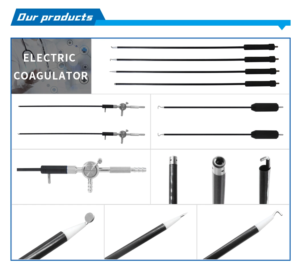 Best Sales Laparoscopic Laparoscopy Medical Surgical Instruments of Hf Monopolar Electrode Electrode Electric Coagulator Scalpal Hook Spud Knife